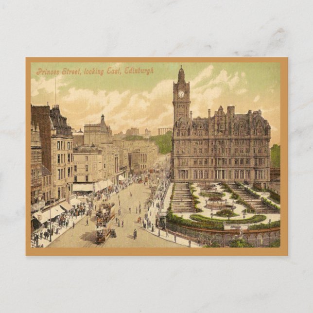Vintage Postcard of Princes Street, Edinburgh Vykort (Framsida)