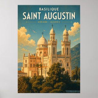 Vintage poster Basilique Saint Augustin - Annaba