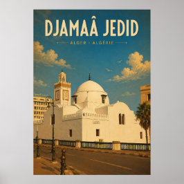 Vintage poster : Djamaâ Jedid - Alger - Algérie
