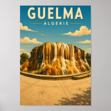 Vintage poster Hammam Meskhoutine (Algérie)