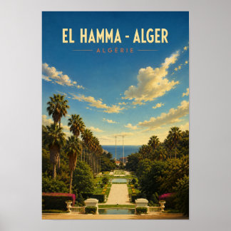 Vintage Poster Jardin d'Essais El Hamma - Alger
