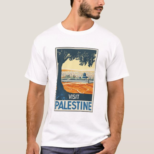 Vintage-Poster-Palestina T Shirt (Framsida)
