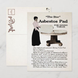 Vintage Postkort för annonsering om asbest  Vykort