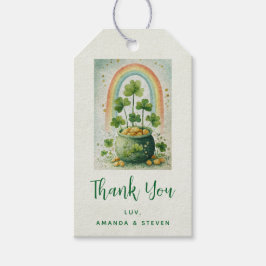 Vintage Pot of Gold and Rainbow - Party Presentetikett