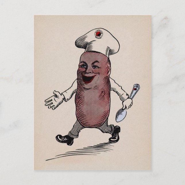 Vintage Potato Postcard Vykort (Framsida)