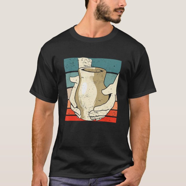 Vintage Pottery Ceramics Clay Sculptors T Shirt (Framsida)