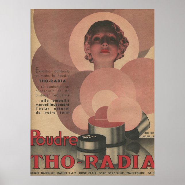 vintage Poudre Tho Radia Poster (Framsidan)