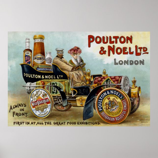 Vintage Poulton & Noel Advertisement Poster (Framsidan)