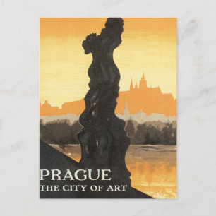 Vintage Prag Tjeckoslovakien Vykort