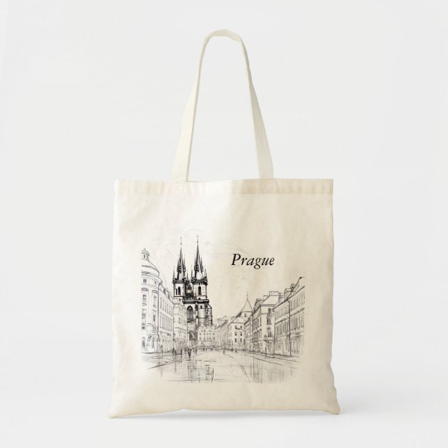 Vintage Prag  Tygkasse (Framsidan)