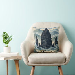 Vintage Prambanan hinduiska templet Java Indonesie Kudde