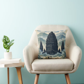 Vintage Prambanan hinduiska templet Java Indonesie Kudde