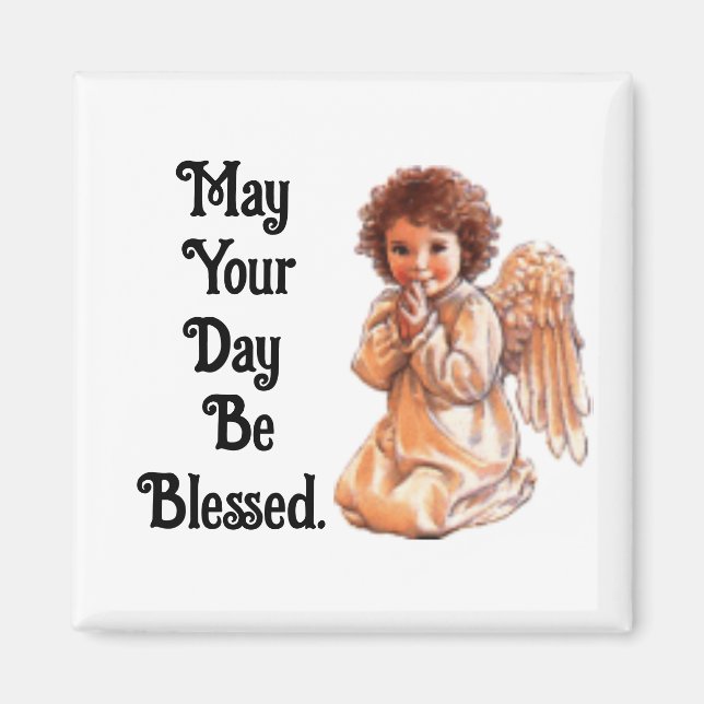 Vintage Praying Angel Magnet (Framsidan)