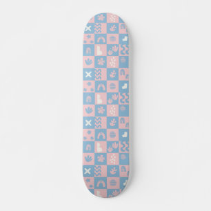 Vintage Preppy Abstrakt Frimärke Sportkläder #P230 Mini Skateboard Bräda 18,5 Cm