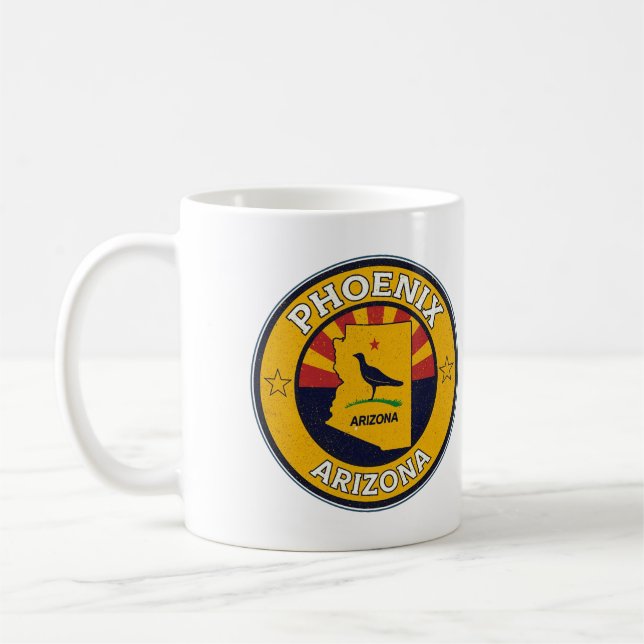 Vintage presenter från Phoenix, Arizona Kaffemugg (Vänster)