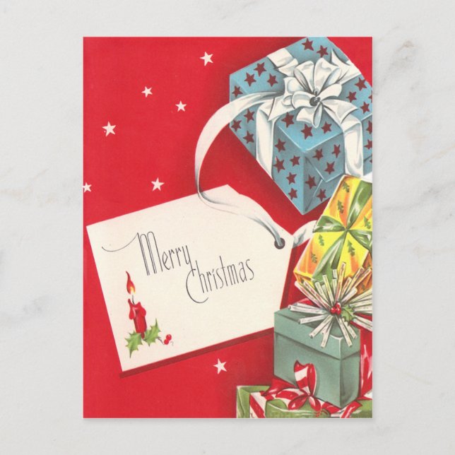 Vintage Presenter Helg Vykort (Framsida)