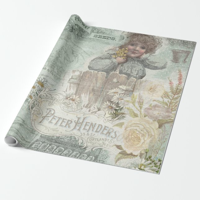  Vintage.. Presentpapper (Utrullad)