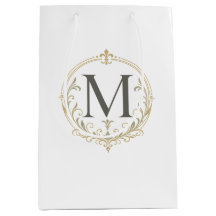 vintage presentpåse med monogram
