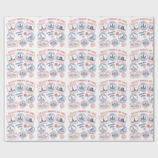 Vintage presentresa för resestämpel presentpapper