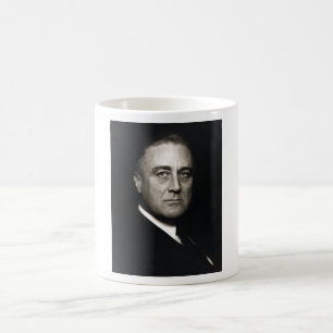 Vintage President Franklin D. Roosevelt Portrait Kaffemugg