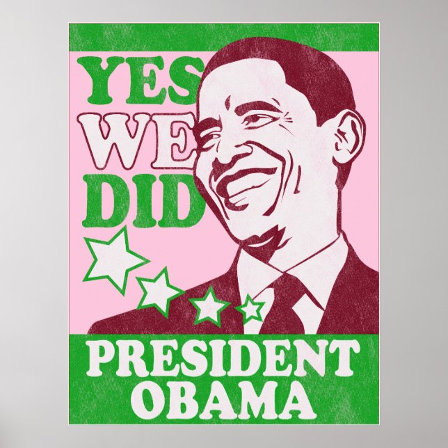 Vintage president Obama Poster (Framsidan)