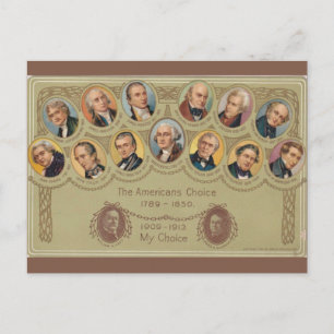 Vintage Presidenter i Amerikas förenta stater Vykort