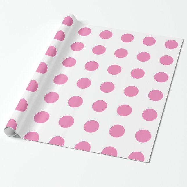Vintage prickiga rosa vit färg retro klassiker presentpapper (Utrullad)