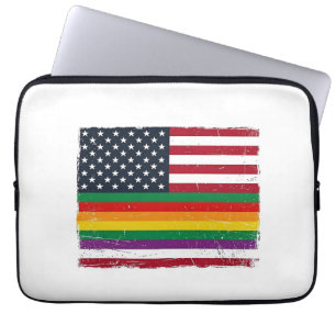 Vintage Pride Flag Distressed Vector T-Shirt Desig Laptop Fodral