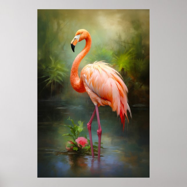 Vintage Pride Flamingo Poster (Framsidan)