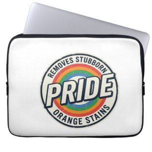 Vintage Pride Protest Regnbåge Märke Vektor Design Laptop Fodral
