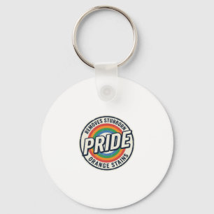 Vintage Pride Protest Regnbåge Märke Vektor Design Nyckelring