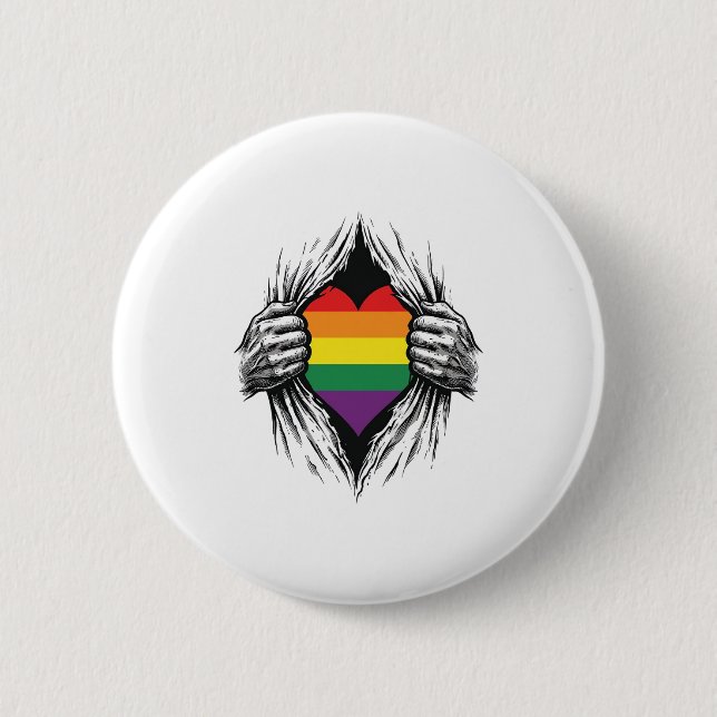 Vintage Pride Sönderriven Tröja Vektordesign_1 Knapp (Framsida)