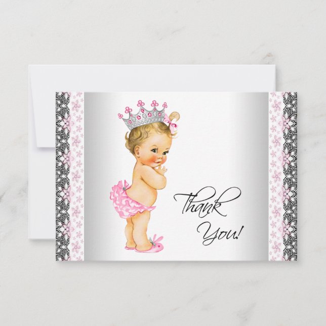 Vintage Princess Baby Shower Tack (Framsida)