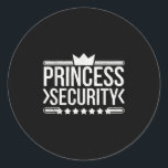 Vintage Princess Security Boys Brother Birthday Da Runt Klistermärke<br><div class="desc">Vintage Princess Security Boys Brother Birthday Pappa Mamma</div>