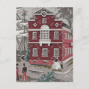 Vintage Print Boston Vykort