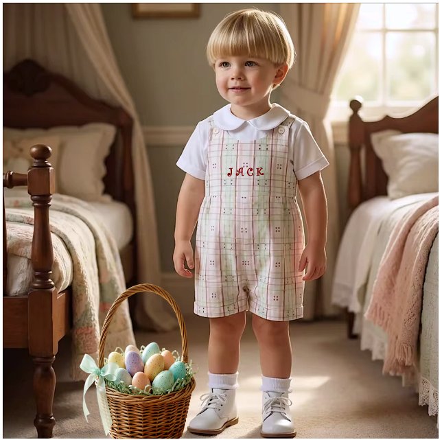 Vintage Print Mauvy Mint Cotton Fabric Tyg (This is the perfect light-airy plaid fabric for Easter wear, spring table linens, & cut-n-sew crafts)