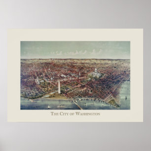 Vintage Print of Washington, D.C. Poster