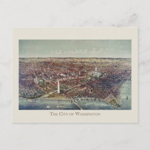 Vintage Print of Washington, D.C. Vykort
