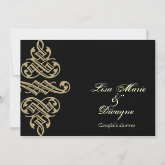 Vintage Printers Ornament Par Shower Inbjudan