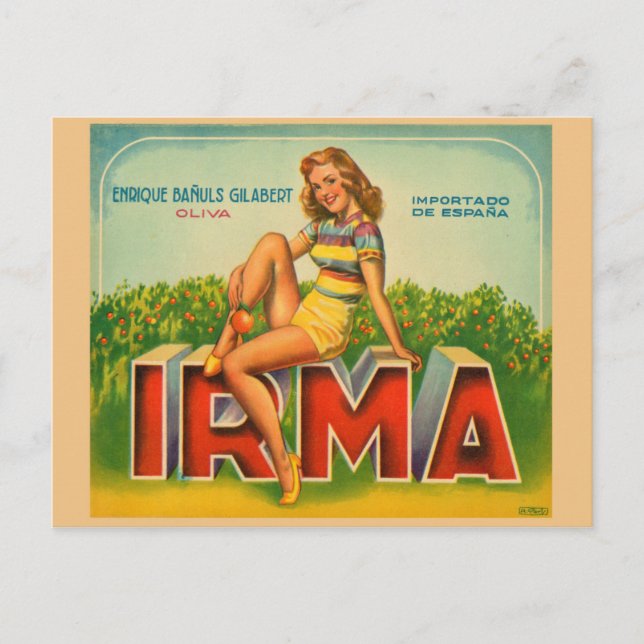 Vintage Producerar Låda-vykort Vykort (Framsida)