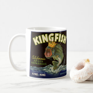 Vintage Product can Label Art, Kingfish Asparagus Kaffemugg