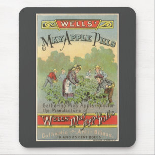 Vintage Product Label Art, Wells May Apple Pilles Musmatta