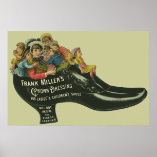 Vintage Product Label, Frank Millers Shoe polska Poster