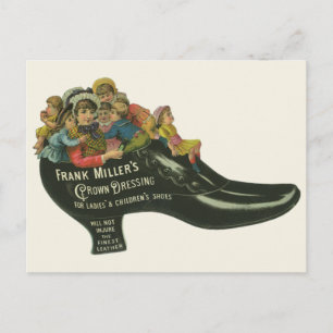 Vintage Product Label, Frank Millers Shoe polska Vykort