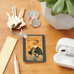 Vintage Product Label, Russian Cigarette Tobacco Nyckelring