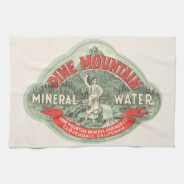 Vintage produktetikett, Gräs Mountain Mineral Vatt Kökshandduk