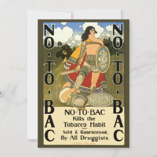 Vintage produktetikett konst, Nej till Bac, Sluta