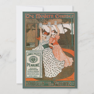 Vintage produktetikett konst Pearline Modern Clean