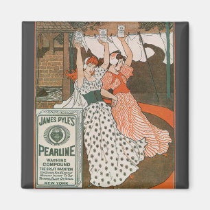 Vintage produktetikett konst Pearline Modern Clean Magnet
