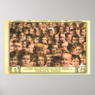 Vintage produktetikettkonst, Eskay's barnmat Poster